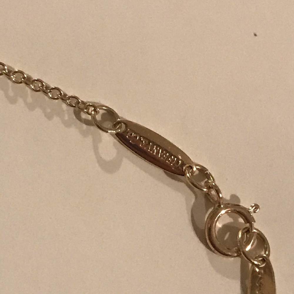 TIFFANY & CO. Elsa Peretti 16mm Open Heart Pendant Necklace 16” - Picture 7 of 8